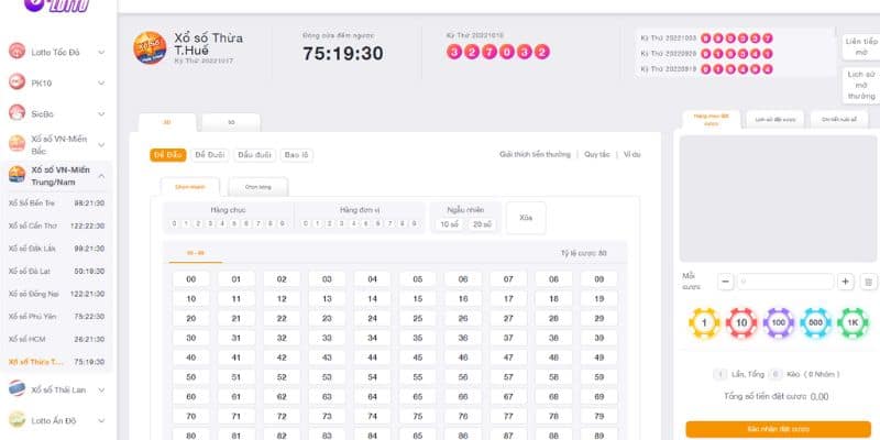 Ở mọi sảnh khác nhau sẽ có tỷ lệ trả thưởng khác nhau