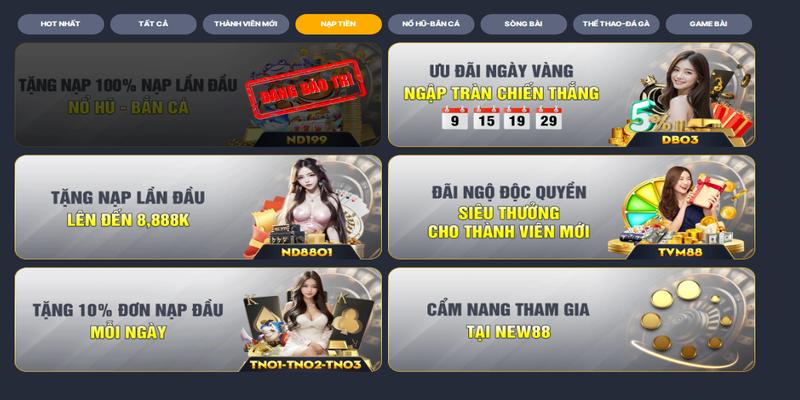 Nhấn chọn vào ô khuyến mãi và chọn ưu đãi ngày vàng